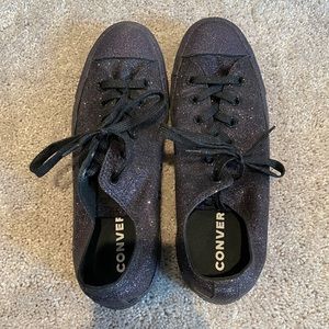 Glittery Purple Converse - NEVER WORN